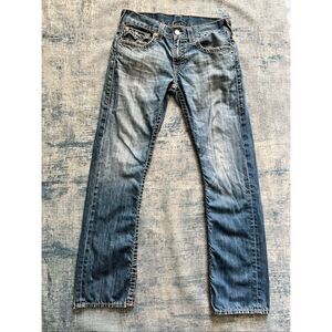 True Religion Distressed Faded Straight Leg 32 x 34